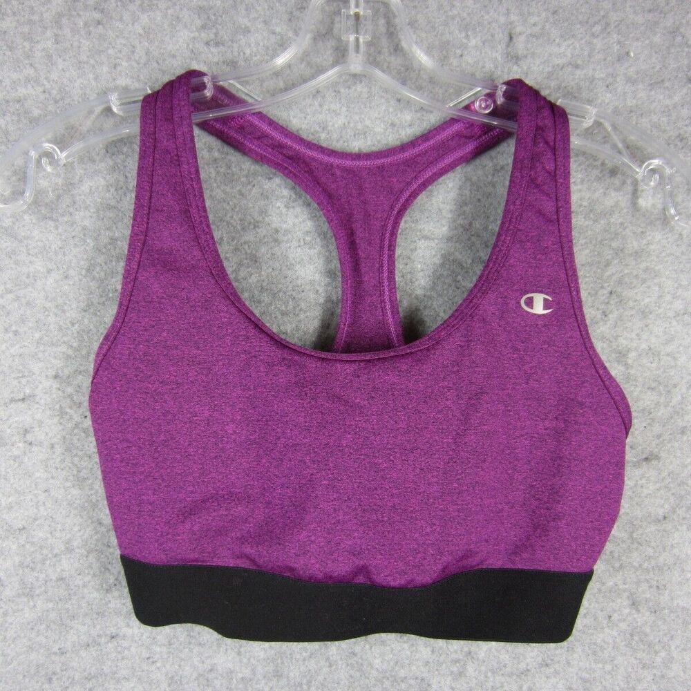 Champion Sports Bra Medium Purple Racerback Active Fitness Workout Gym Athletic